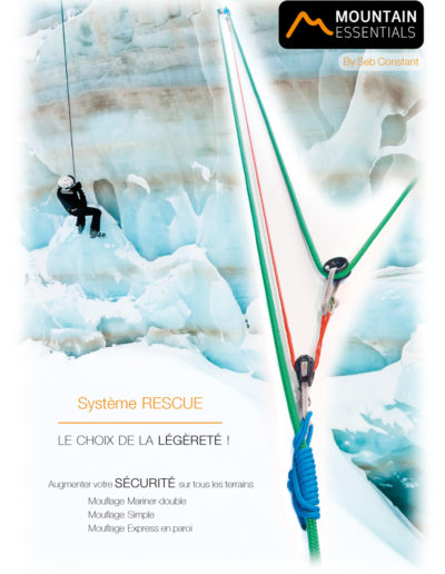 mountain essentials - systeme rescue - secours en montagne mouflage mariner double 02